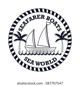 nautical frame with sailboat