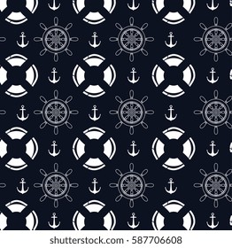 nautical frame with set icons
