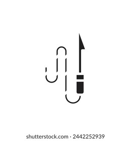 Nautical Harpoon Filled Icon Vector Illustration
