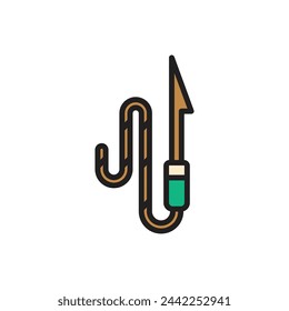 Nautical Harpoon Icon Vector Illustration