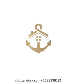 Nautical home anchor logo symbol