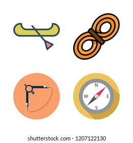 nautical icon set. vector set about rope, boat and compass icons set.