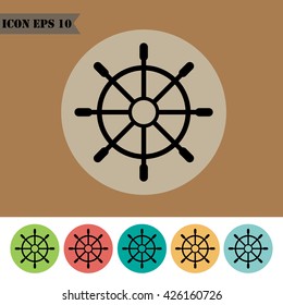 Nautical icons set.Vector illustration