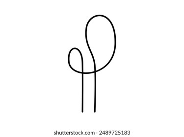 Nautical knots rope continuous one line art vector illustration