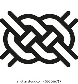 Nautical knots. Vector illustration for Sea background