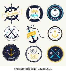 Nautical labels set