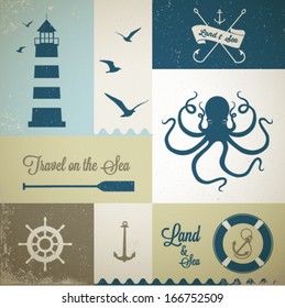 Nautical labels set