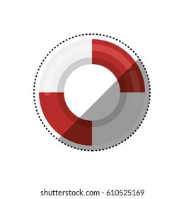 Nautical life ring icon vector illustration graphic design