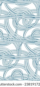 nautical line meadow doodle Scandinavian contemporary seamless pattern design fabric printing monochrome stylish modern textured