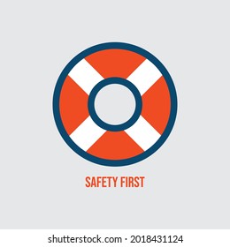 nautical logo concept with buoy symbols.