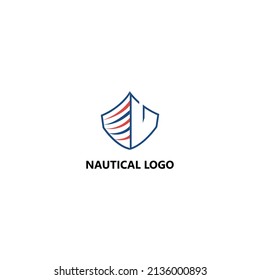 Nautical logo design conceptual with modern,Simple,Clean, and memorable style