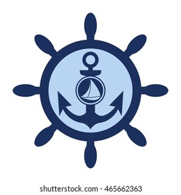 Nautical logo design template