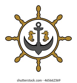 Nautical logo design template