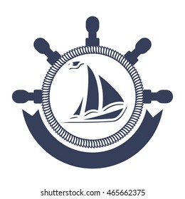 Nautical logo design template