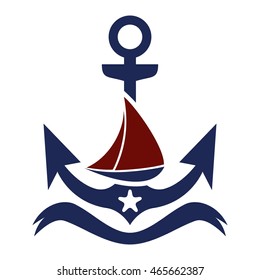 Nautical logo design template