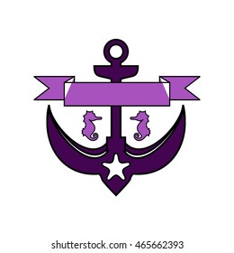 Nautical logo design template