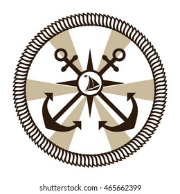 Nautical logo design template