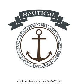 Nautical Logo Design Template Stock Vector (Royalty Free) 465662450 ...