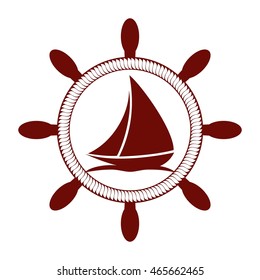 Nautical logo design template