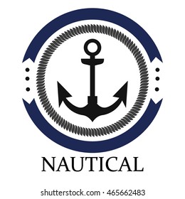 Nautical logo design template