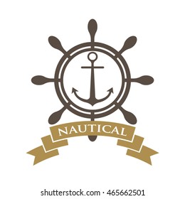 Nautical logo design template