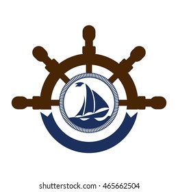 Nautical logo design template