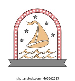 Nautical logo design template