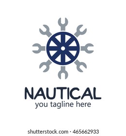 Nautical logo design template