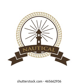 Nautical logo design template