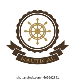 Nautical logo design template