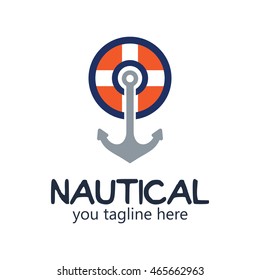Nautical logo design template