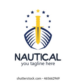 Nautical logo design template