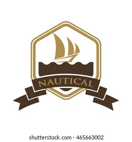 Nautical logo design template
