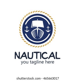 Nautical logo design template