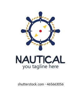 Nautical logo design template