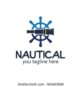 Nautical logo design template