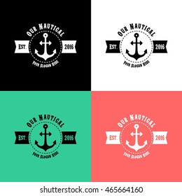 Nautical logo design template
