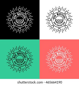 Nautical logo design template