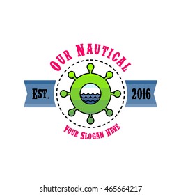 Nautical logo design template