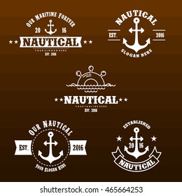 Nautical logo design template