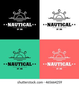 Nautical logo design template