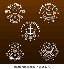 Nautical logo design template