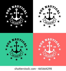 Nautical logo design template
