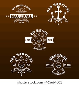 Nautical logo design template