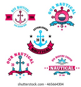 Nautical logo design template