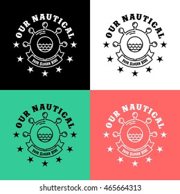 Nautical logo design template