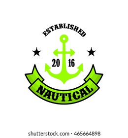 Nautical logo design template