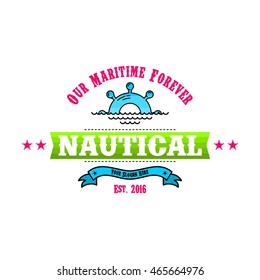 Nautical logo design template