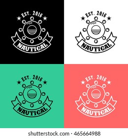 Nautical logo design template