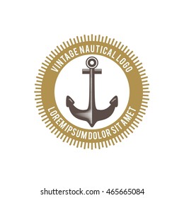 Nautical logo design template